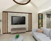 Nappali TV fal Art Deco elemekkel