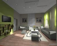 Hostel nappali berendezése modern stílusban